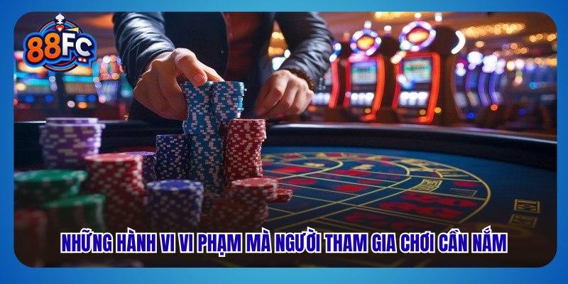 Những hành vi vi phạm mà người tham gia chơi cần nắm